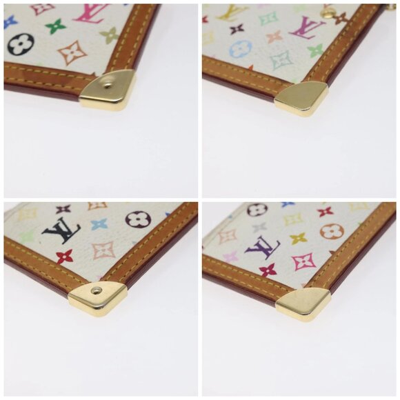 LOUIS VUITTON Monogram Multicolor Pochette Cles Purse White - Picture 15 of 15